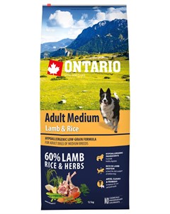 Dog Adult Medium Lamb Rice низкозерновой для взрослых собак средних пород с ягненком и рисом 12 12 к Ontario