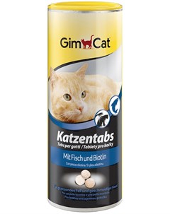 Лакомство Tabs Fish витаминизированное для кошек с рыбой и биотином 425 гр 1 шт Gimcat