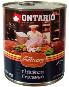 Culinary для взрослых собак фрикасе из курицы 400 гр Ontario
