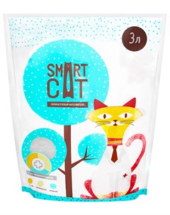 Наполнитель силикагелевый для туалета кошек с pH индикатором 3 л Smart cat