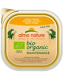 Dog Daily Menu Bio Organic для взрослых собак паштет с курицей 100 гр х 32 шт Almo nature