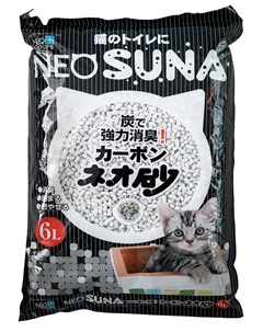Neo Suna наполнитель комкующийся для туалета кошек с активированным углем 6 6 л Neo loo life