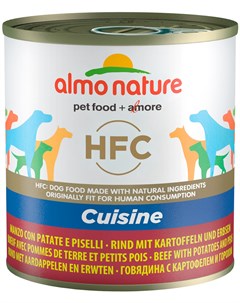 Dog Cuisine Hfc для взрослых собак с говядиной картофелем и горошком по домашнему 280 гр Almo nature