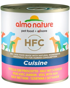 Dog Classic Hfc для взрослых собак с телятиной и ветчиной 95 гр х 24 шт Almo nature