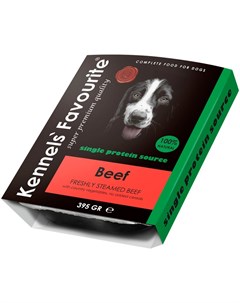 100 Beef беззерновые для взрослых собак всех пород с говядиной 395 гр Kennels` favourite