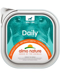 Dog Daily Menu для взрослых собак с телятиной и морковью 300 гр х 9 шт Almo nature
