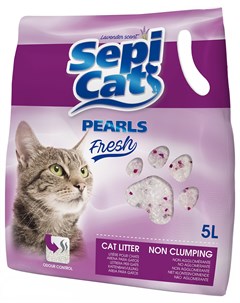 Sepi Cat Pearls Fresh наполнитель силикагелевый для туалета кошек Жемчужный с ароматом лаванды 2 2 к Sepiolsa
