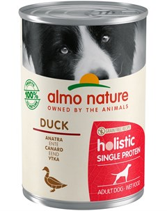 Dog Holistic Digestive Help беззерновые для взрослых собак с чувствительным пищеварением с уткой 400 Almo nature