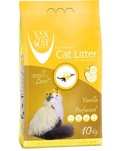 Vanilla наполнитель комкующийся для туалета кошек с ароматом ванили 10 10 кг Van cat