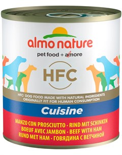 Dog Classic Hfc для взрослых собак с говядиной и ветчиной 290 гр х 12 шт Almo nature