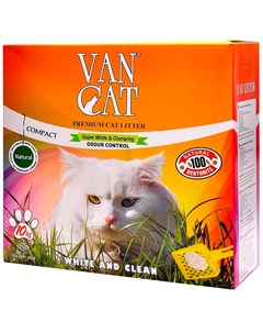 Natural наполнитель комкующийся для туалета кошек 100 Натуральный коробка 10 10 кг Van cat