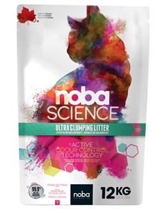 Noba Science наполнитель комкующийся для туалета кошек с ароматом свежести 12 кг Canada litter