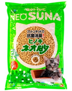 Neo Suna наполнитель комкующийся для туалета кошек на основе дробленой древесины кипариса 6 6 л Neo loo life