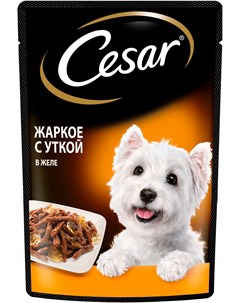 Для взрослых собак маленьких пород жаркое с уткой 85 гр Cesar