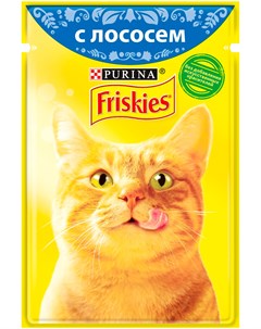 Для взрослых кошек с лососем в подливе 85 гр Friskies