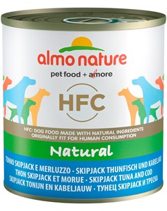 Dog Classic Hfc для взрослых собак с полосатым тунцом и треской 290 гр Almo nature