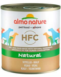 Dog Classic Hfc для взрослых собак с телятиной 95 гр Almo nature