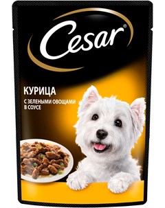 Для взрослых собак маленьких пород с курицей и зелеными овощами 85 гр Cesar