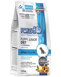 Dog Puppy Junior Diet монобелковый для щенков всех пород при аллергии с рыбой 1 5 кг Forza10