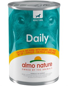 Dog Daily Menu для взрослых собак с курицей 400 гр х 24 шт Almo nature