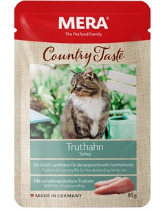 Country Taste Cat Truthahn беззерновые для взрослых кошек с индейкой 85 гр х 12 шт Mera
