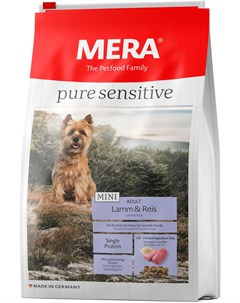 Pure Sensitive Dog Adult Mini Lamm Reis для взрослых собак маленьких пород с чувствительным пищеваре Mera
