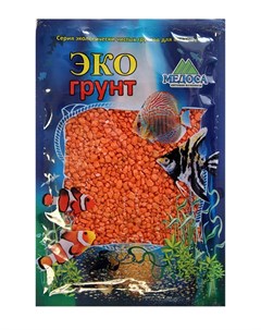 Грунт для аквариума Цветная мраморная крошка оранжевая блестящая 2 5 мм 1 кг Экогрунт