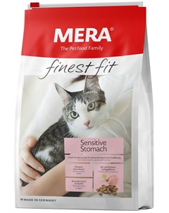 Finest Fit Cat Sensitive Stomach для взрослых кошек с чувствительным пищеварением с птицей 0 4 кг Mera