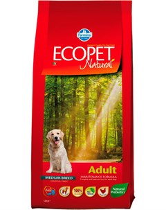 Adult Medium для взрослых собак средних пород с курицей 12 кг Ecopet natural