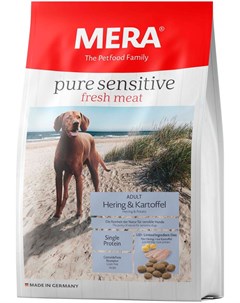 Pure Sensitive Fresh Meat Dog Adult Hering Kartoffel беззерновой для взрослых собак всех пород с чув Mera