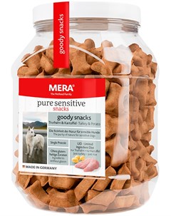 Лакомство Pure Sensitive Goody Snacs Truthahn Kartoffel беззерновое для собак с чувствительным пищев Mera