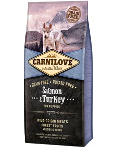 Carnilove Puppy Salmon Turkey беззерновой для щенков всех пород с лососем и индейкой 12 кг Brit*