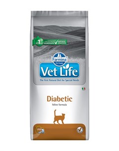 Vet Life Feline Diabetic для взрослых кошек при сахарном диабете 2 кг Farmina