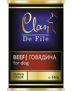 De File монобелковые для взрослых собак с говядиной 100 гр х 16 шт Clan