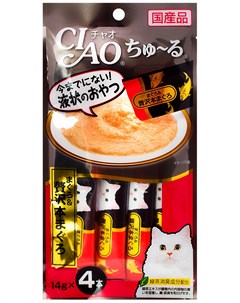 Лакомство Ciao для кошек крем суп с мраморной вырезкой тунца Хон Магуро 56 гр 1 шт Inaba