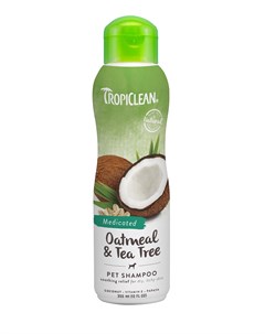 Shampoo Medicated Oatmeal Tea Tree Тропиклин шампунь для собак и кошек лечебный от зуда и перхоти Ов Tropiclean