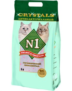 Crystals Наполнитель силикагелевый для туалета кошек Антибактериальный 5 л 1%