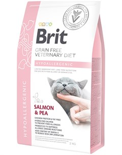 Veterinary Diet Cat Grain Free Hypoallergenic для взрослых кошек при пищевой аллергии 0 4 кг Brit*