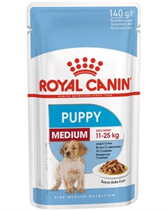 Medium Puppy для щенков средних пород в соусе 140 гр Royal canin