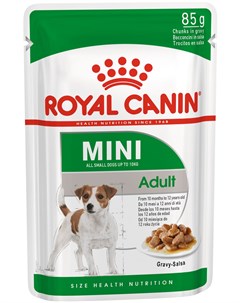 Mini Adult для взрослых собак маленьких пород в соусе 85 гр Royal canin