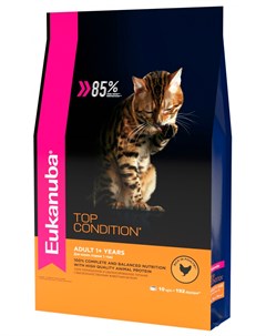 Adult Top Condition для взрослых кошек с птицей 10 кг Eukanuba