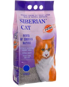 Прима наполнитель комкующийся для туалета кошек 5 л Сибирская кошка