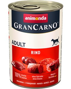 Gran Carno Original Adult Rind Pur для взрослых собак с говядиной 400 гр х 6 шт Animonda