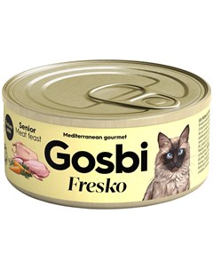 Fresko Grain Free Cat Senior беззерновые для пожилых кошек мясной пир 70 гр Gosbi