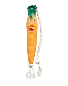 Игрушка для собак Морковь на веревке 21 см 1 шт Зооник
