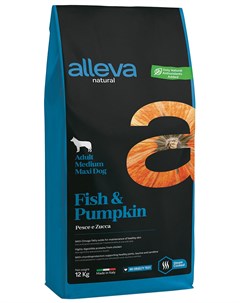 Natural Adult Dog Medium maxi Fish Pumpkin низкозерновой для взрослых собак средних и крупных пород  Alleva