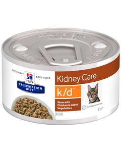 Hill s Prescription Diet K d Kidney Care Stews для взрослых кошек при заболеваниях почек рагу с кури Hill`s