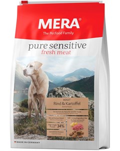 Pure Sensitive Fresh Meat Dog Adult Rind Kartoffel беззерновой для взрослых собак всех пород с чувст Mera