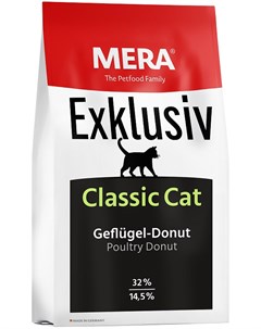Exklusiv Classic Cat Geflugel Donut для кошек и котят с птицей 10 кг Mera