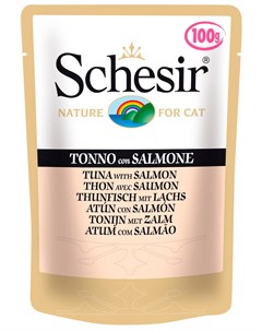 Cat Tuna Salmon для взрослых кошек с тунцом и лососем 100 гр х 20 шт Schesir